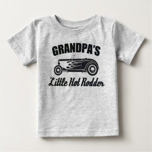 T-shirt Pour Bébé Peu de voiture chaude de petit-enfant de Rodder