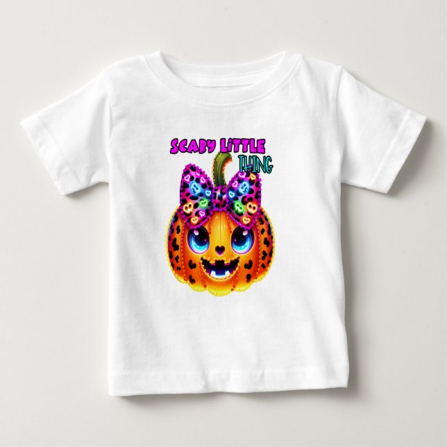 T-shirt Pour Bébé Peu effrayant (Devant)
