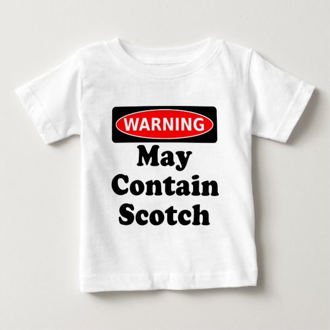 T-shirt Pour Bébé Peut contenir écossais (Devant)