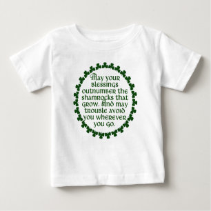 T-shirt Pour Bébé Peuvent vos bénédictions dépasser les shamrocks,