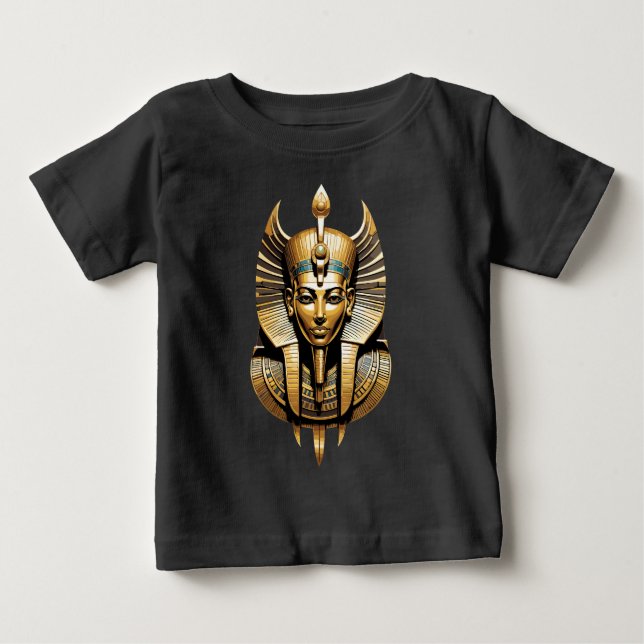 T-shirt Pour Bébé Pharaon doré en coiffure royale Art (Devant)