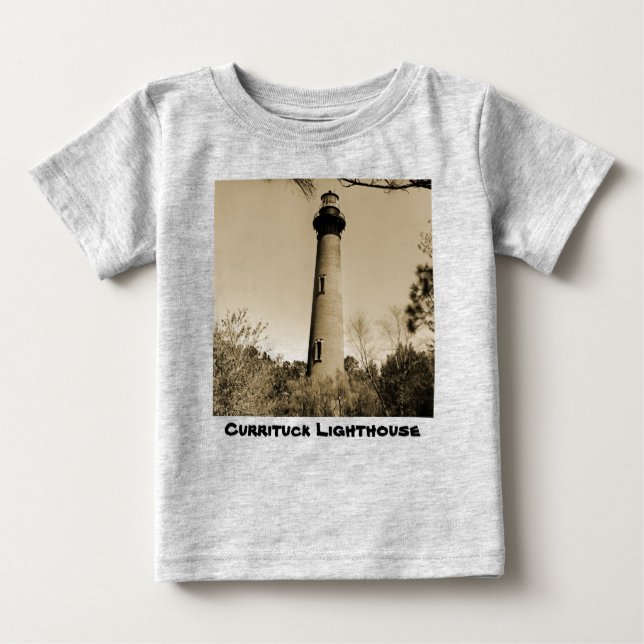 T-shirt Pour Bébé Phare de Currituck (Devant)