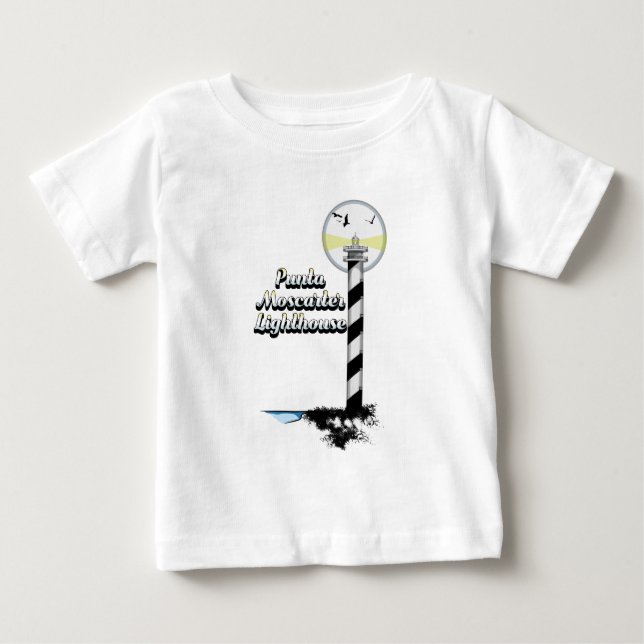 T-shirt Pour Bébé Phare de Punta Moscarter (Devant)