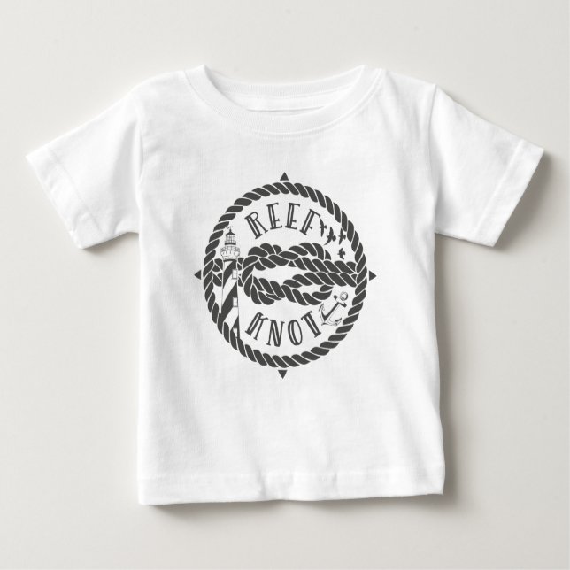 T-shirt Pour Bébé Phare du noeud de récif (Devant)