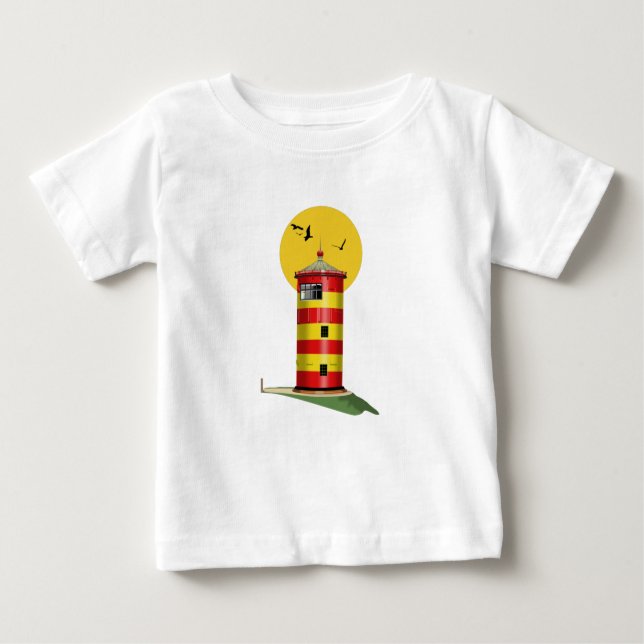 T-shirt Pour Bébé Phare Pilsum Allemagne (Devant)