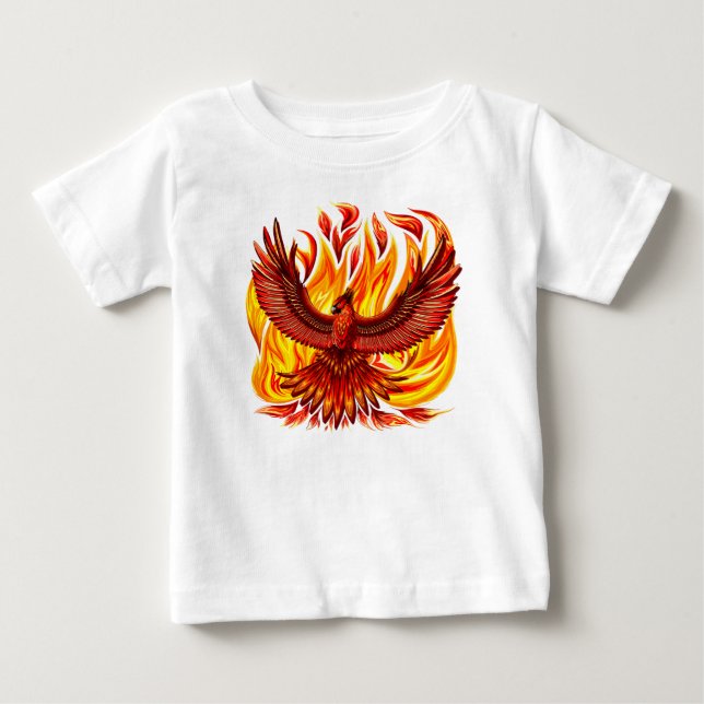 T-shirt Pour Bébé Phoenix mythologique immortelle Créature (Devant)