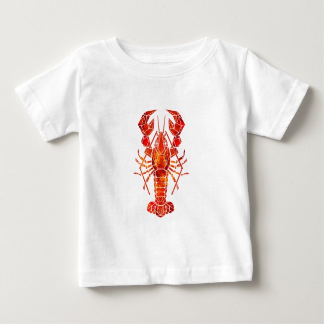 T-shirt Pour Bébé Phomard polygonal rouge (Devant)