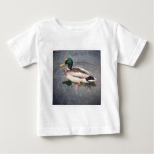 T-shirt Pour Bébé Photo carré - Canard colvert