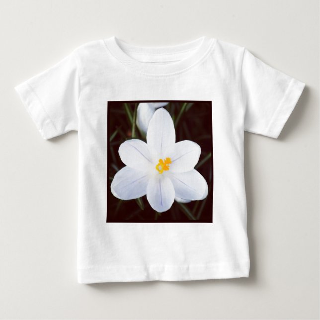 T-shirt Pour Bébé Photo carré - Crocus Blanc (Devant)