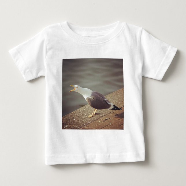 T-shirt Pour Bébé Photo carré - Mouette mouchetée (Devant)