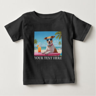 T-shirt Pour Bébé Photo et texte personnalisés simples et modernes p