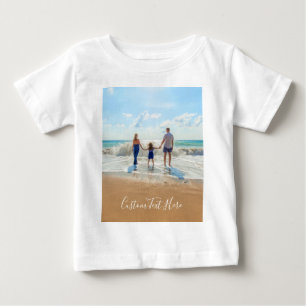 T-shirt Pour Bébé Photo et texte personnalisés T-shirt bébé Votre pr