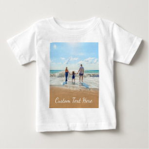 T-shirt Pour Bébé Photo et texte personnalisés T-shirt bébé Votre pr