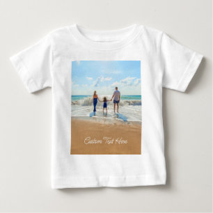 T-shirt Pour Bébé Photo et texte personnalisés T-shirt bébé Votre pr