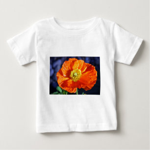 T-shirt Pour Bébé Photographie de pavot d'Islande orange