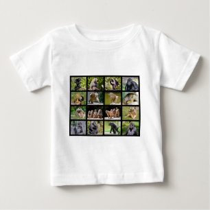 T-shirt Pour Bébé Photos en mosaïque de singes