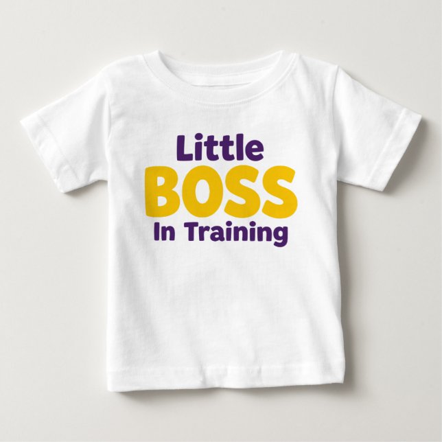 T-shirt Pour Bébé Phrase drôle de bébé patron mignon (Devant)