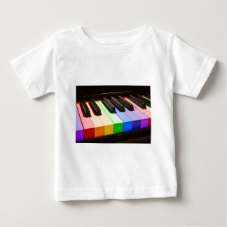 T-shirt Pour Bébé Piano arc-en-ciel