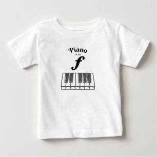 T-shirt Pour Bébé Piano Est Mon Forte Funny Piano touches Piano Pian