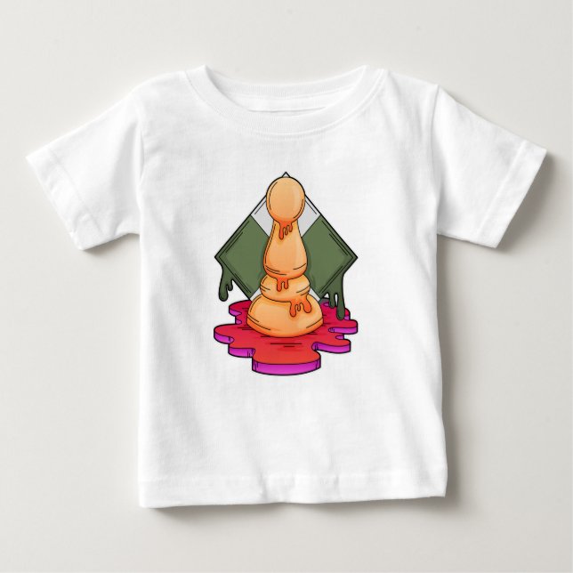 T-shirt Pour Bébé Pièce d'échecs Pawn (Devant)
