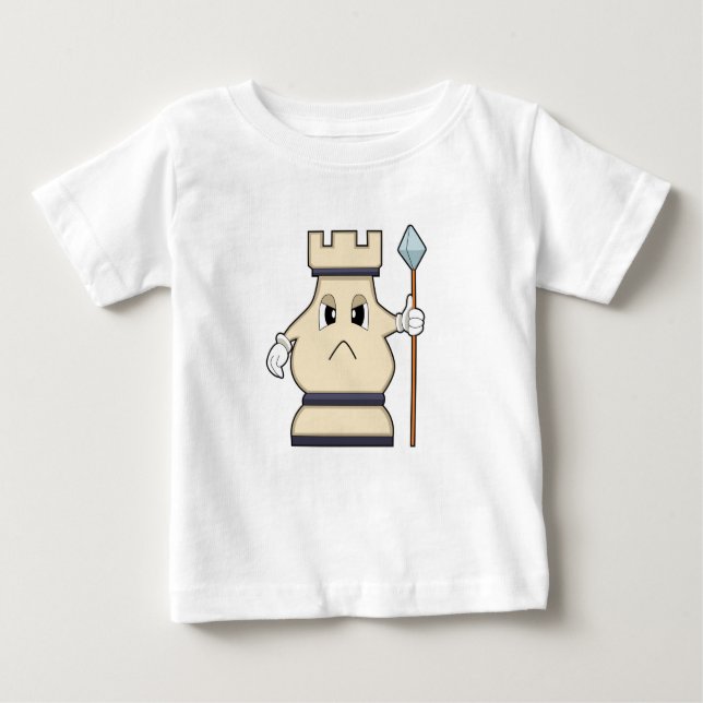 T-shirt Pour Bébé Pièce d'échecs Rook à Chess.PNG (Devant)