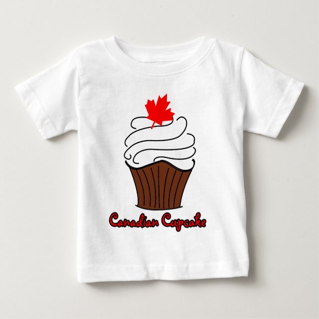 T-shirt Pour Bébé Pièce en t canadienne infantile de petit gâteau (Devant)