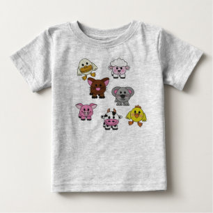 T-shirt Pour Bébé Pièce en t de bébé d'animaux de garderie d'enfa