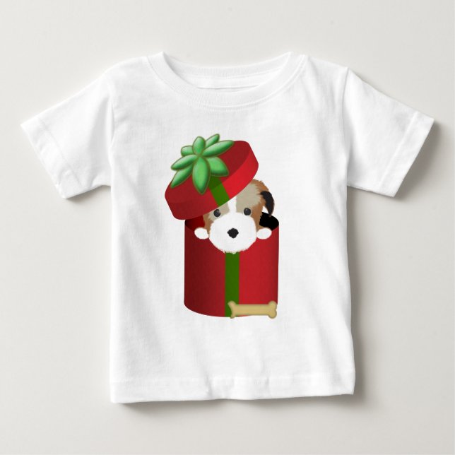 T-shirt Pour Bébé Pièce en t de chiot de bébé (Devant)