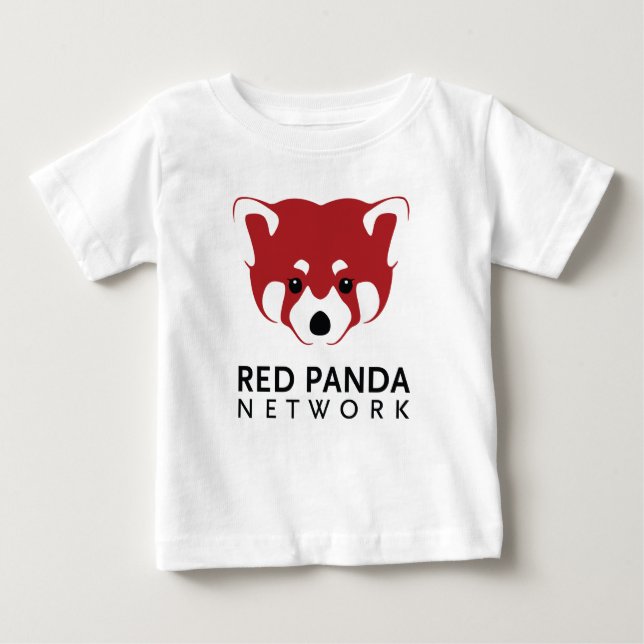 T-shirt Pour Bébé Pièce en t de logo de panda rouge (Devant)