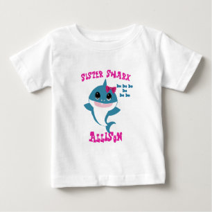 T-shirt Pour Bébé Pièce en t de requin de soeur