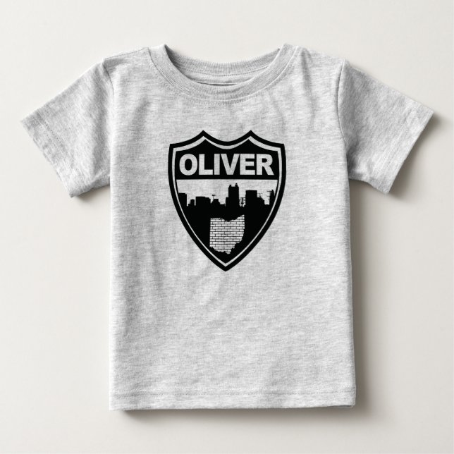 T-shirt Pour Bébé Pièce en t d'horizon d'Oliver (Devant)