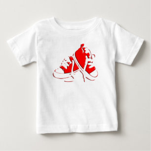 T-shirt Pour Bébé Pièce en t infantile Chaussure-Rouge de tennis