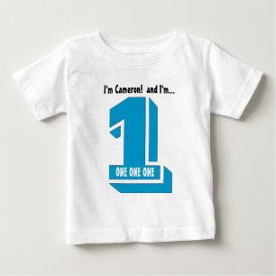T-shirt Pour Bébé Pièce en t mignonne d'anniversaire pour un Ver an
