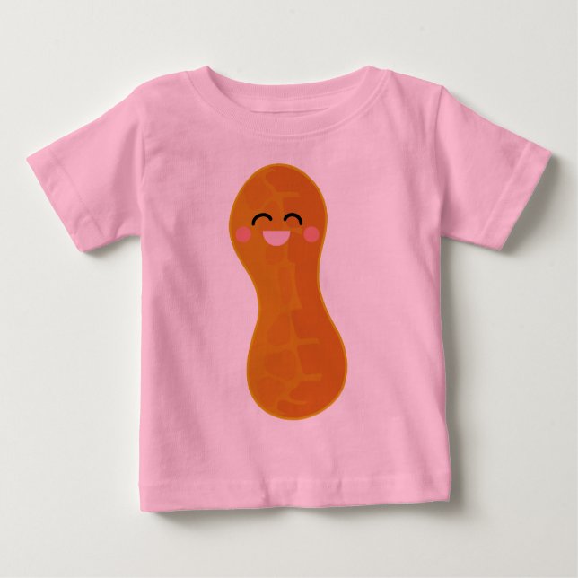 T-shirt Pour Bébé Pièce en t mignonne de bébé de Kawaii d'arachide (Devant)