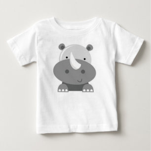 T-shirt Pour Bébé Pièce en t vintage de rhinocéros de bébé de To