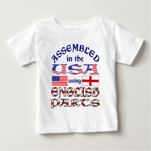 T-shirt Pour Bébé Pièces anglaises avant