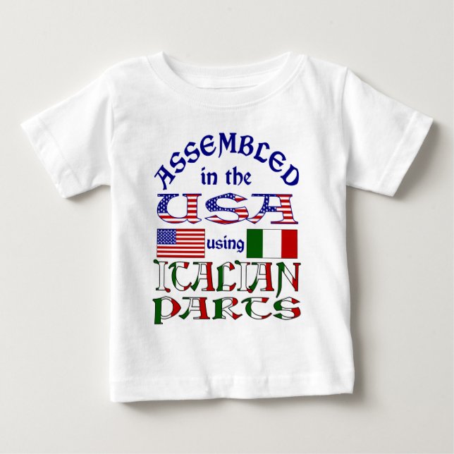 T-shirt Pour Bébé Pièces italiennes 2 (Devant)