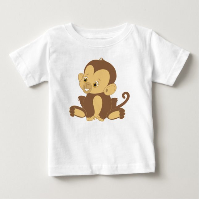 T-shirt Pour Bébé Pieds singe (Devant)