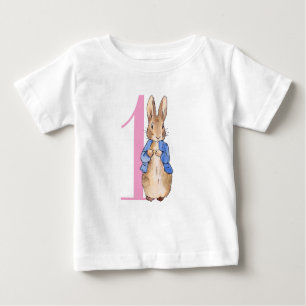 T-shirt Pour Bébé Pierre le lapin Premier anniversaire
