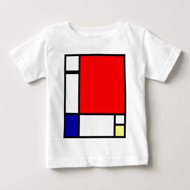 T-shirt Pour Bébé Piet Mondrian - art néo-plastique (Devant)