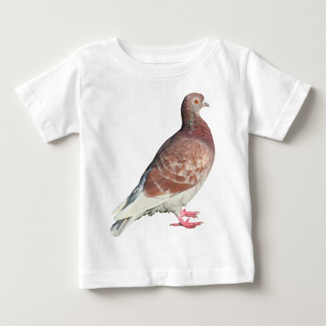 T-shirt Pour Bébé Pigeon rouge (isolé) (Devant)