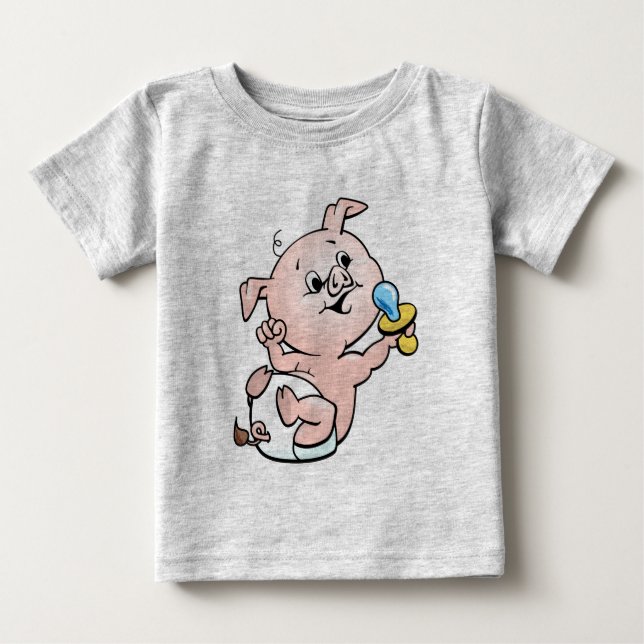 T-shirt Pour Bébé Piggy Boy (Devant)