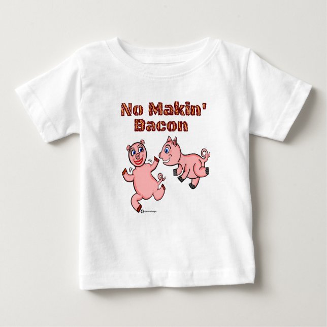 T-shirt Pour Bébé Piglet de porc sans boulangerie (Devant)