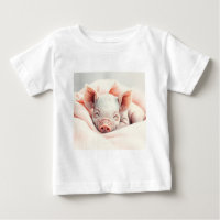 Piglet dormant adorable dans une couverture