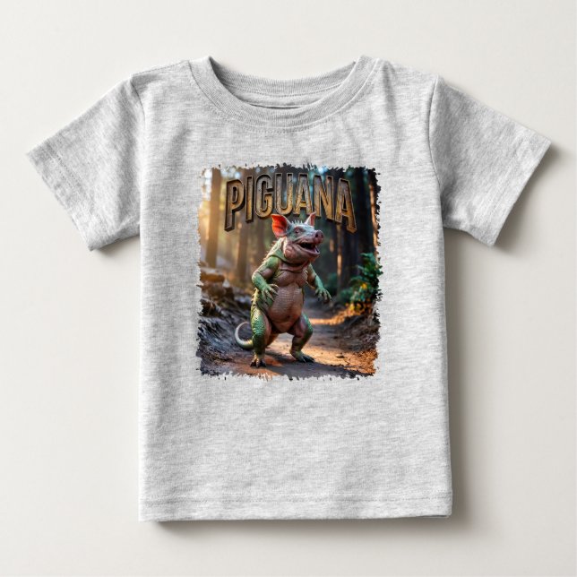T-shirt Pour Bébé Piguana Photographie Combo Créature Drôle (Devant)