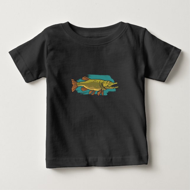 T-shirt Pour Bébé Pike fish (Devant)