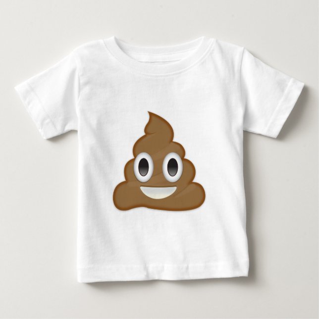 T-shirt Pour Bébé Pile de Poo Emoji (Devant)