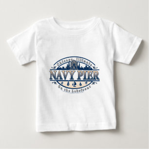 T-shirt Pour Bébé Pilier Chicago de marine