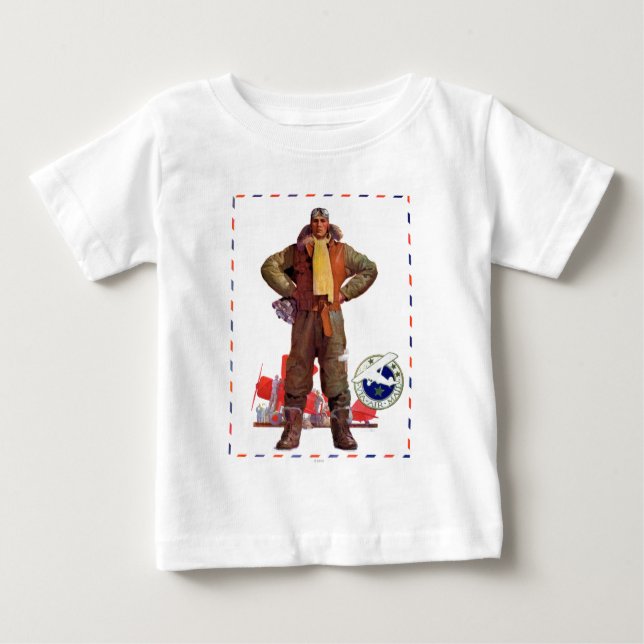 T-shirt Pour Bébé Pilote de par avion (Devant)