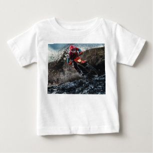 T-shirt Pour Bébé Pilote de vélo droit jetez l'oreiller